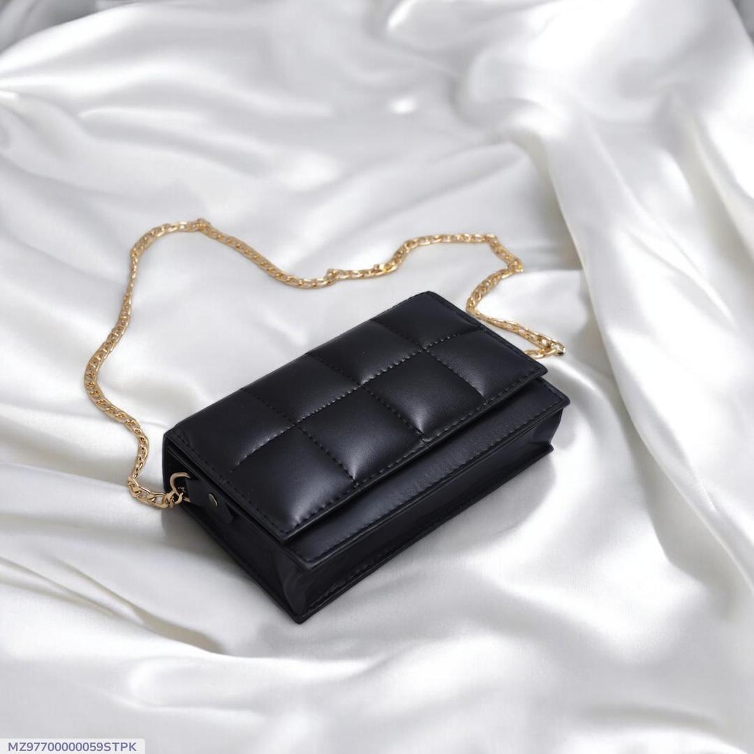 Black Quilted Cross Body Bag