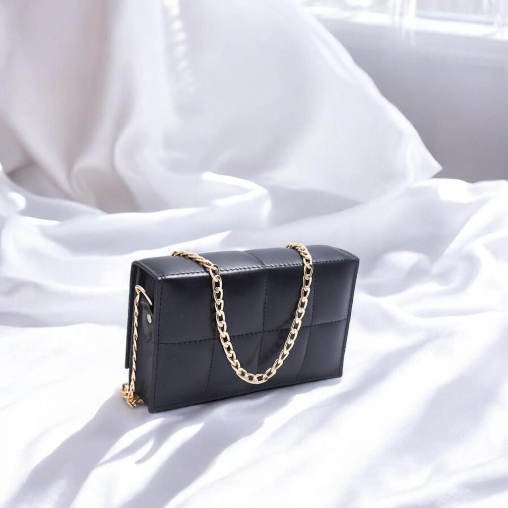 Black Quilted Cross Body Bag