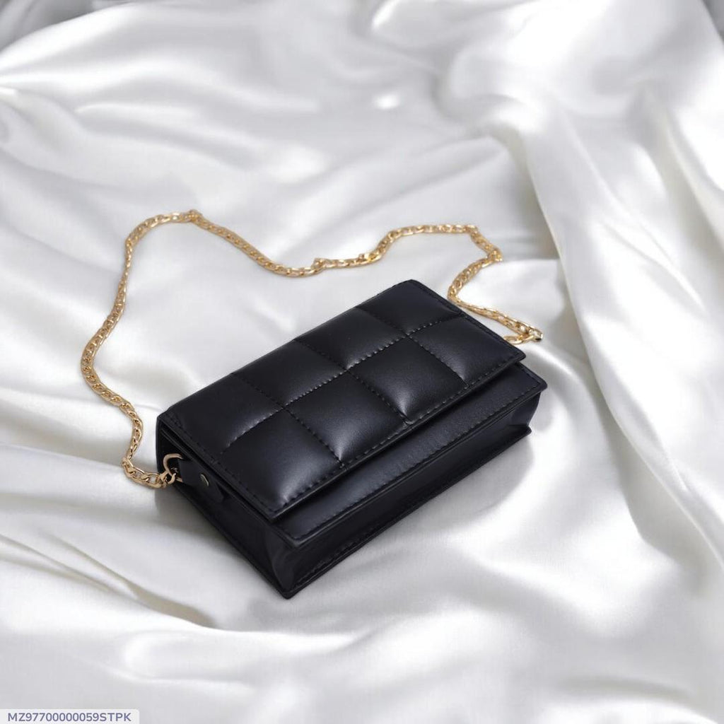 Black Quilted Cross Body Bag