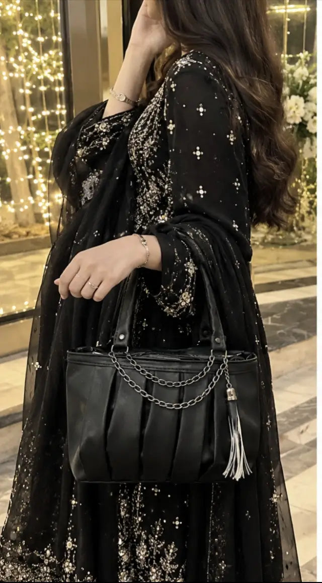 Leather stylish handbag