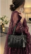 Leather stylish handbag