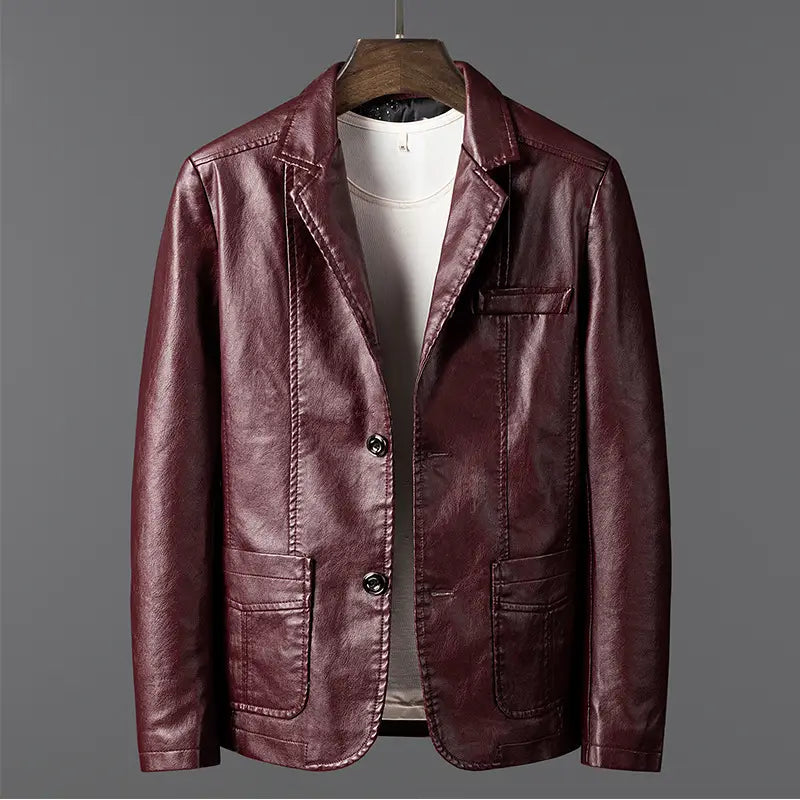 Men's Slim Fit Leather Jacket