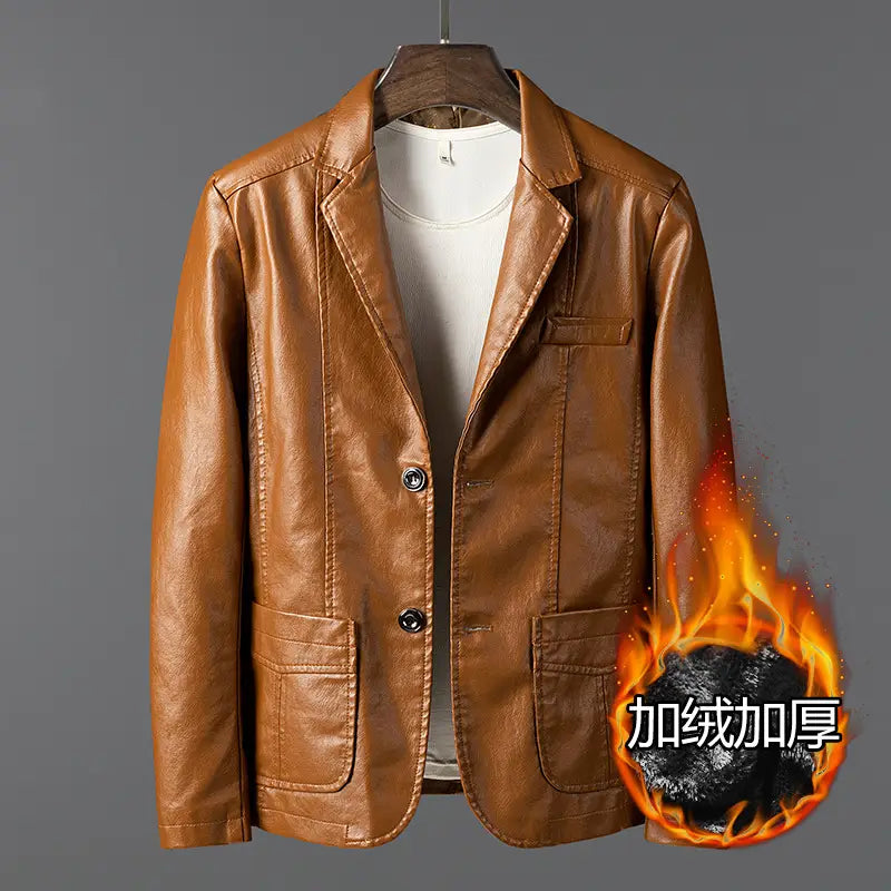 Men's Slim Fit Leather Jacket