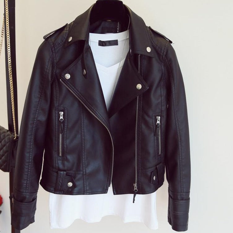 Women Slim Fit Leather Jacket
