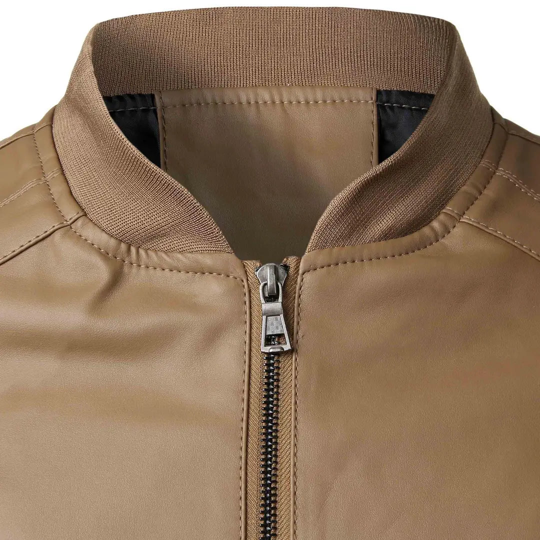 Men Slim Fit Korean Leather Jacket