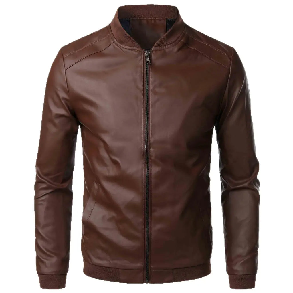 Men Slim Fit Korean Leather Jacket