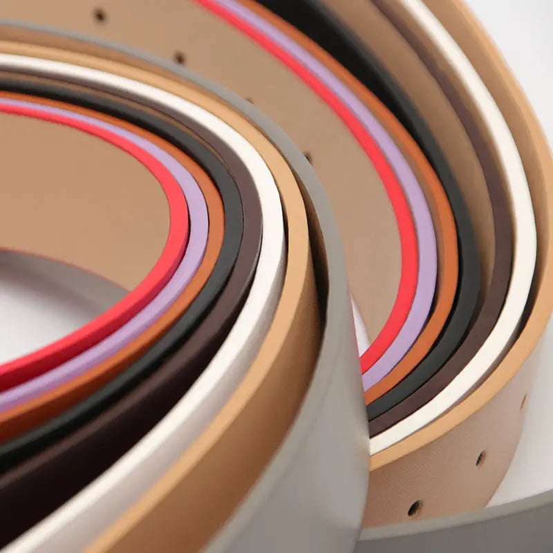 Women Round Buckle Casual Belt