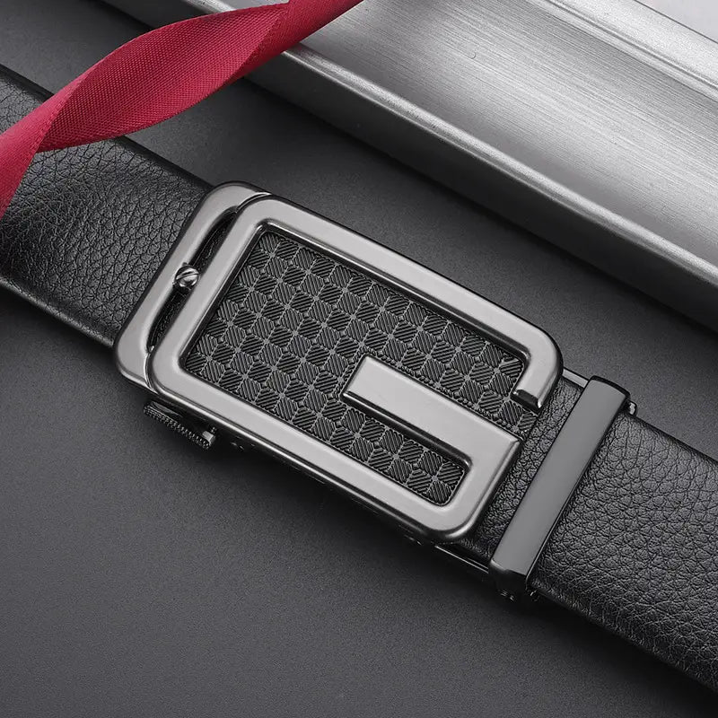 Men Black Stylish Leather Belt