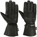 Black Leather Winter Gloves