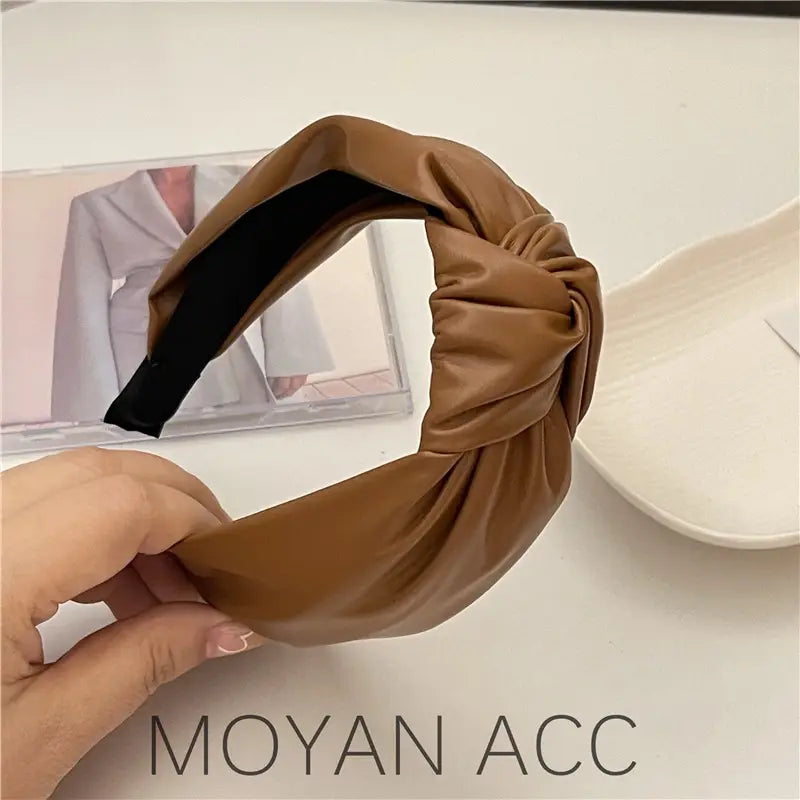 Leather Kink Hairband for Women