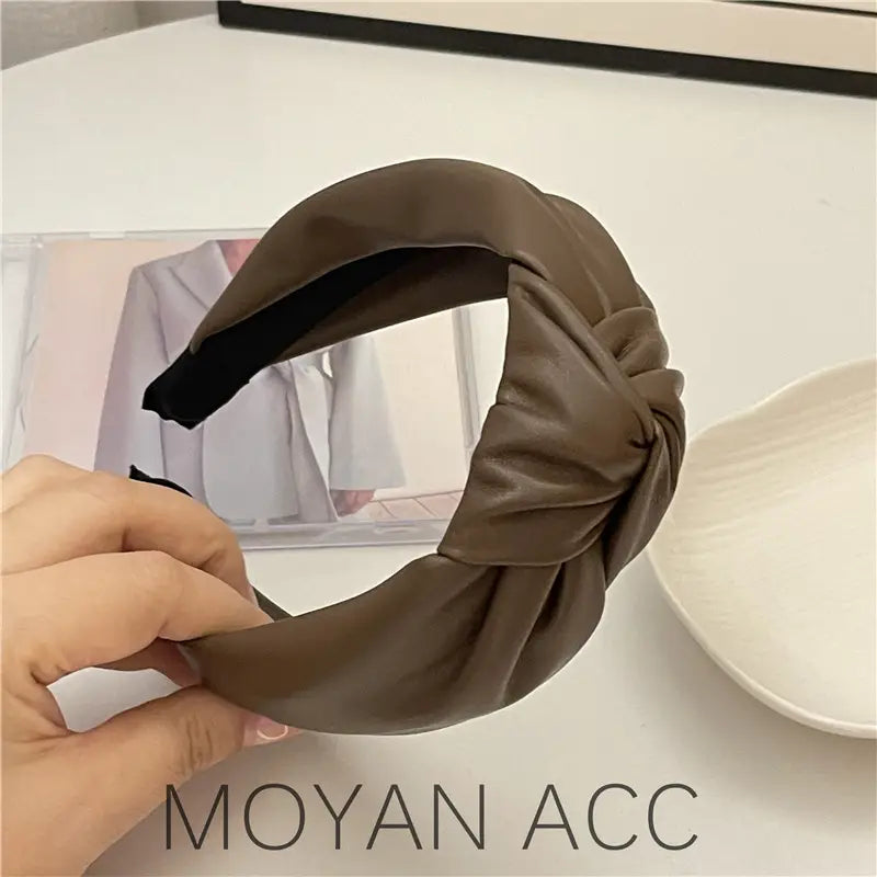 Leather Kink Hairband for Women