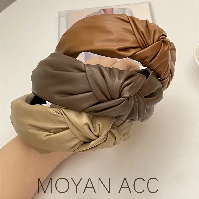Leather Kink Hairband for Women