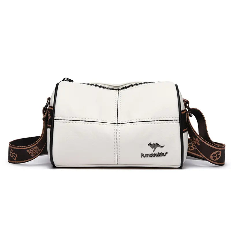 Leather Stiched Cross Body Bag