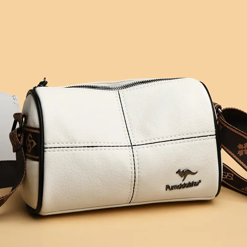 Leather Stiched Cross Body Bag