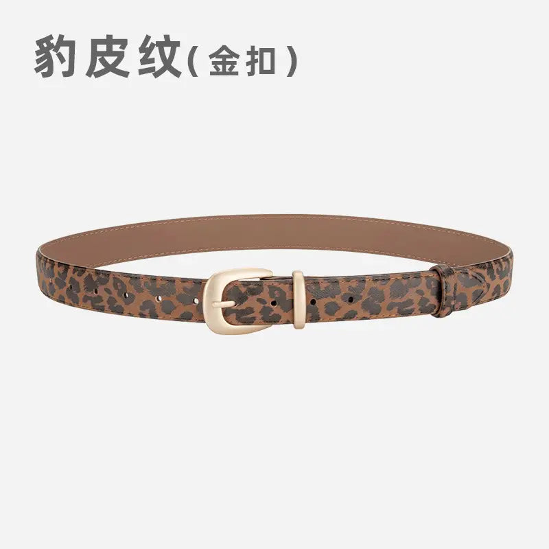 Leopard Leather Belt