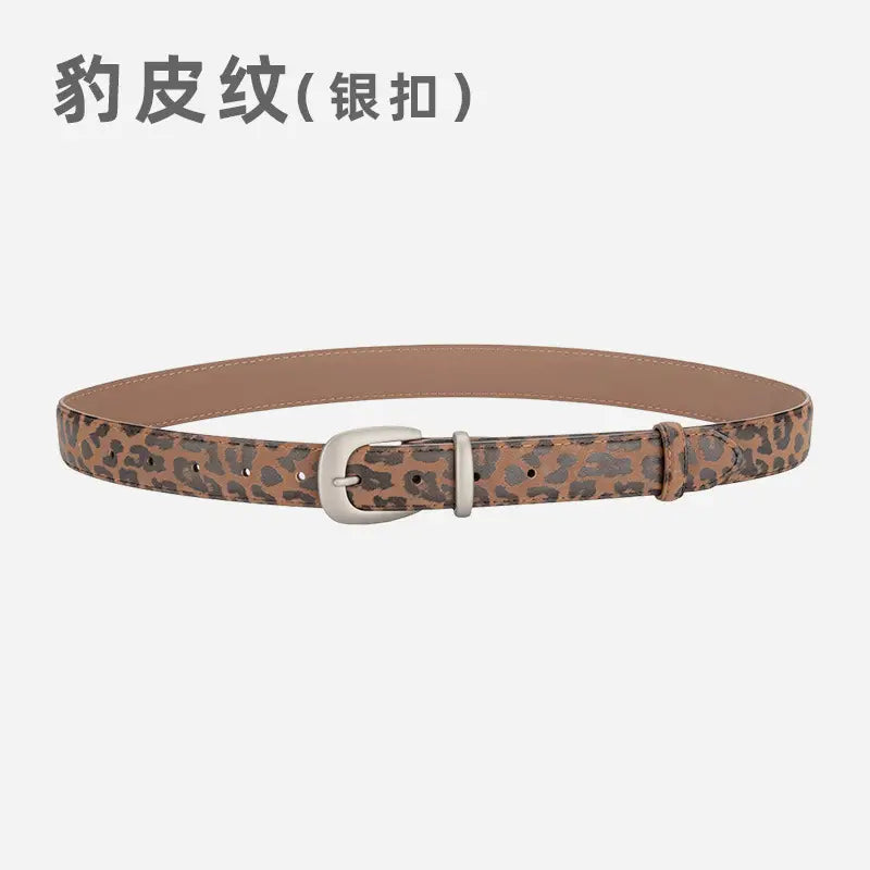 Leopard Leather Belt