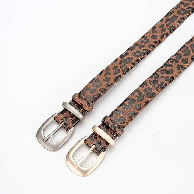 Leopard Leather Belt