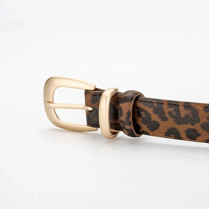 Leopard Leather Belt