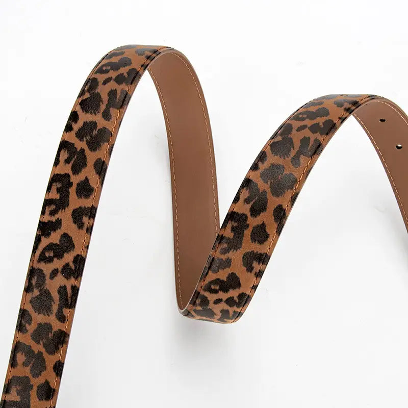 Leopard Leather Belt