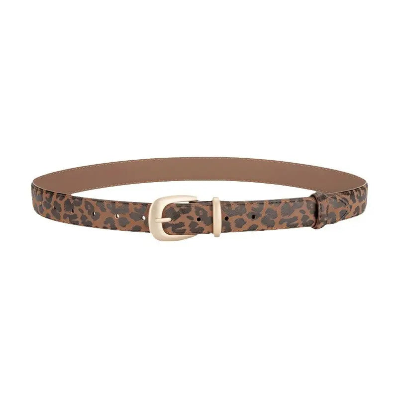 Leopard Leather Belt