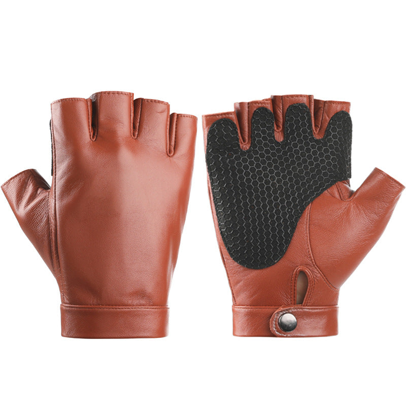 Half Finger Leather Gloves
