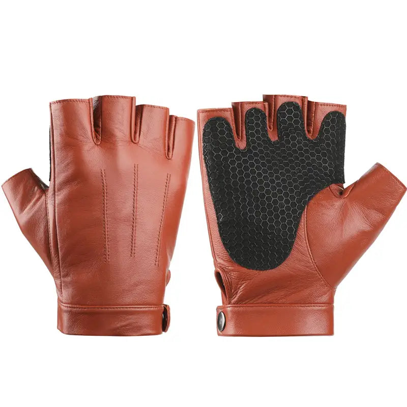 Half Finger Leather Gloves