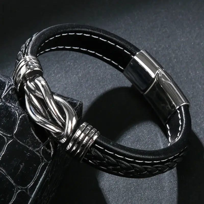 Leather Knot bracelet for men