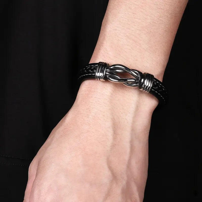 Leather Knot bracelet for men