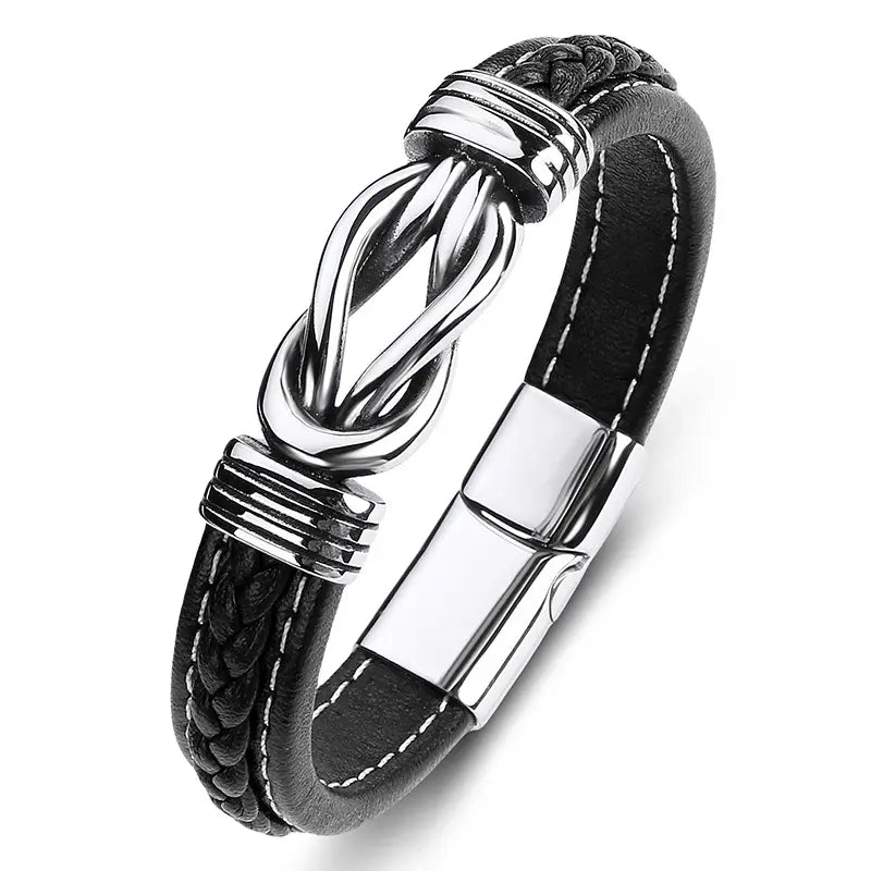 Leather Knot bracelet for men