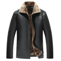 Men Leather Jacket with Fur