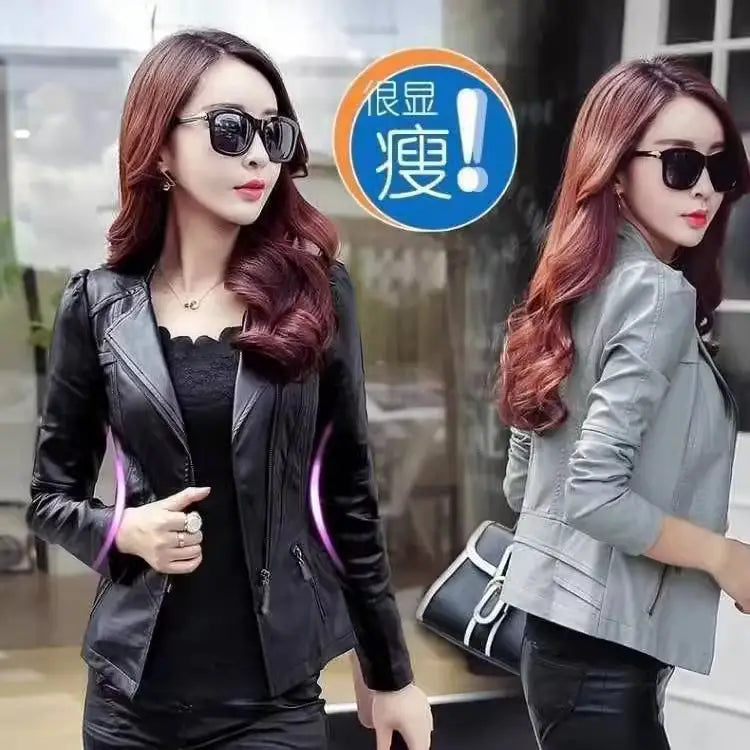 Women Slim Fit Leather Jacket