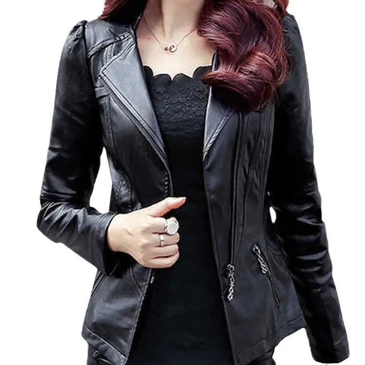 Women Slim Fit Leather Jacket