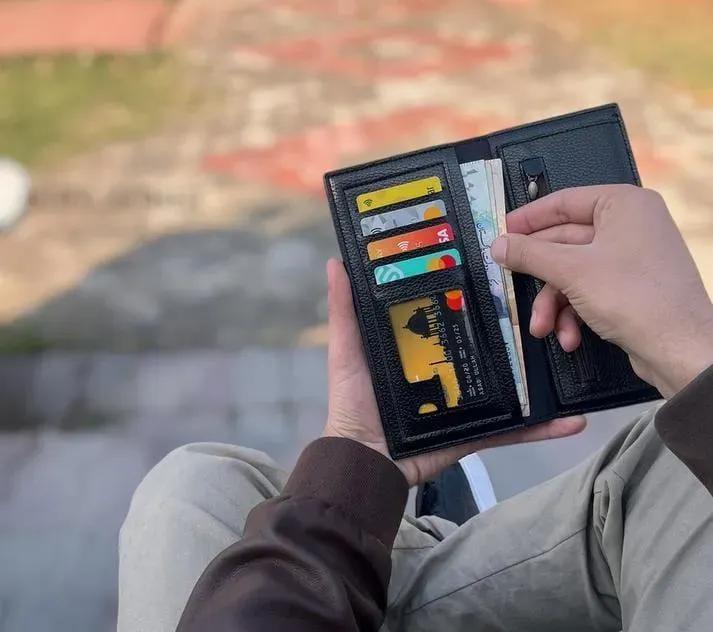 Men's Leather Wallet Tri-fold