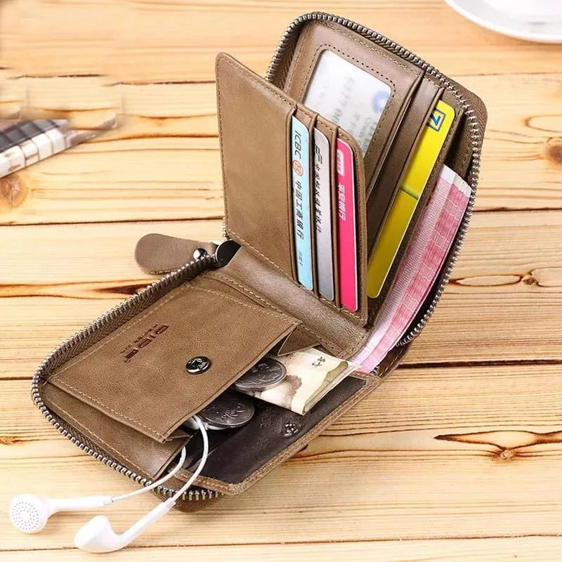 Premium Leather wallet with Chain