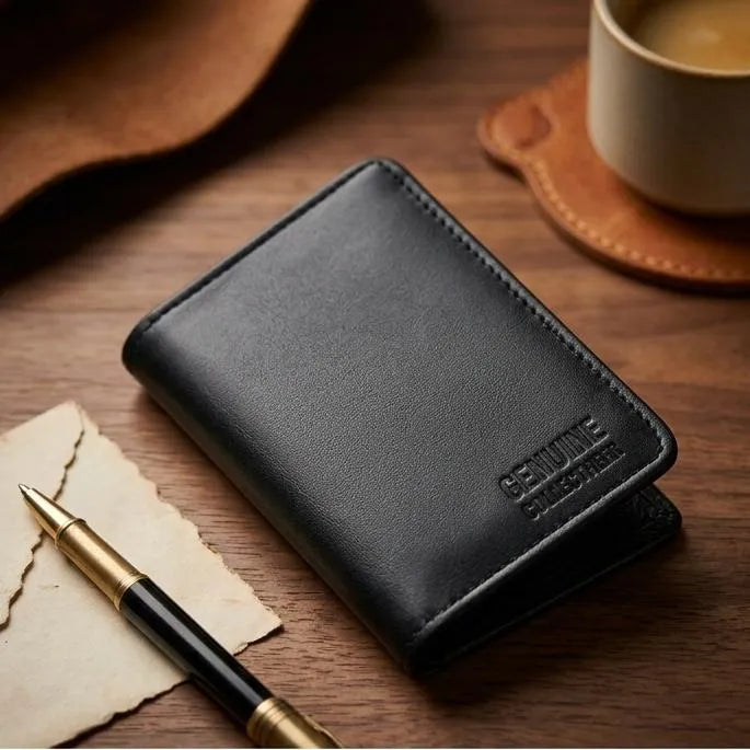 Slim Compact Leather Wallet for Men