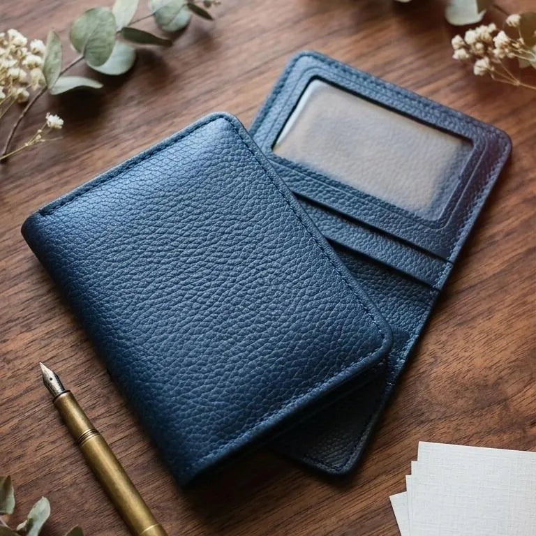 Slim Compact Leather Wallet for Men