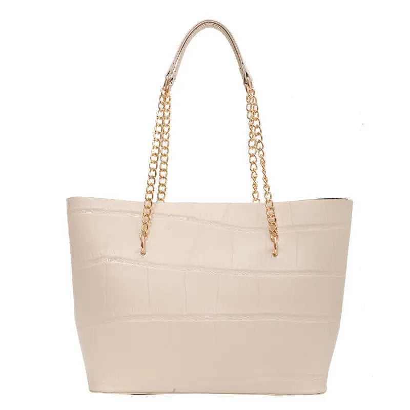 Croc textured PU tote bag
