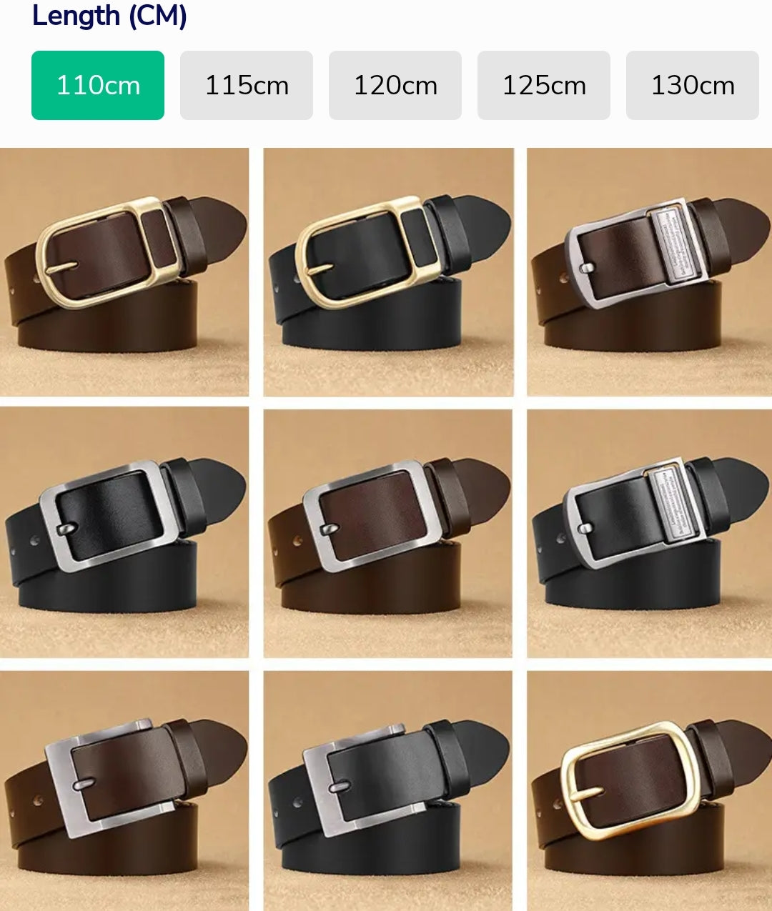 Vintage Leather Men's Belt